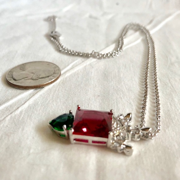 Ruby and Emerald Spinel Pendant - Picture 6 of 7